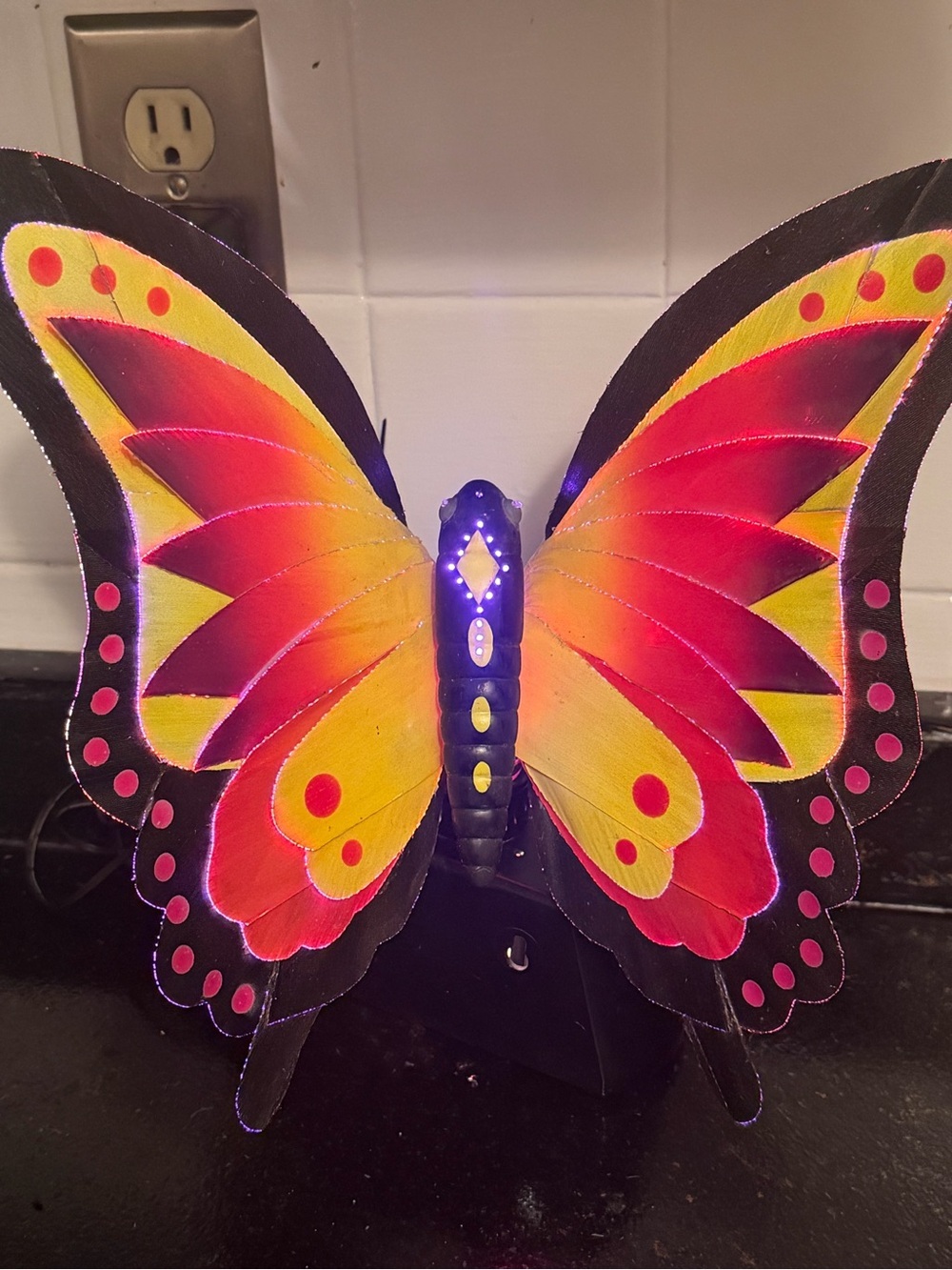 Lite F/X Fiber Optic Butterfly Color Changing Lamp Vintage - Picture 4 of 6